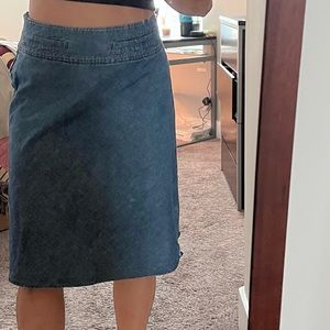 Midi denim skirt